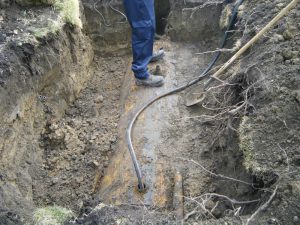 draining underground oil tank