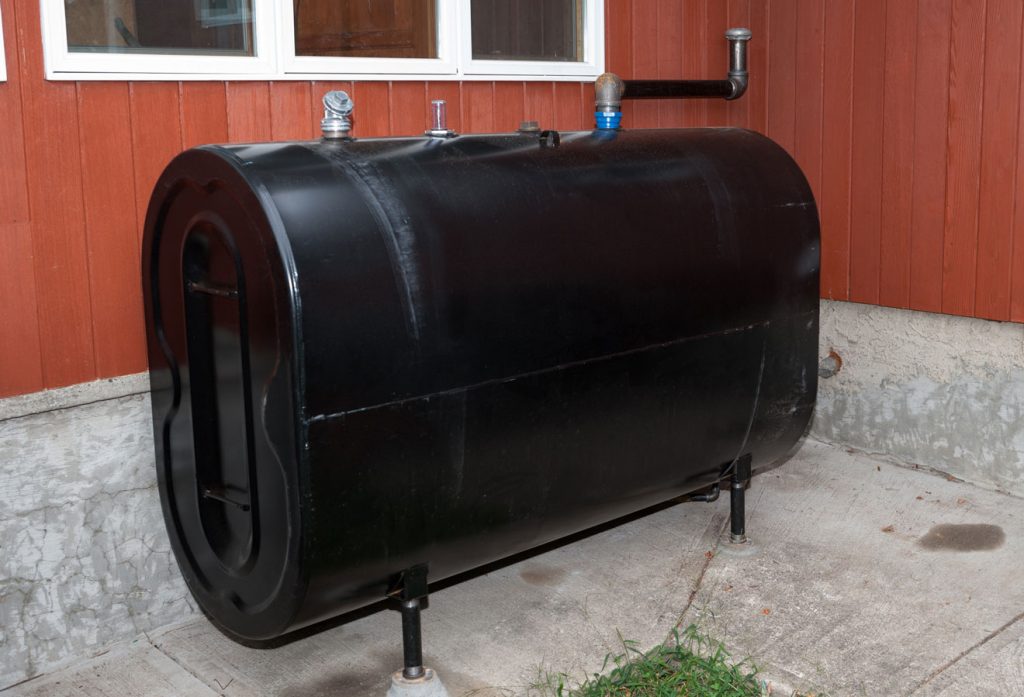 An above ground oil tank